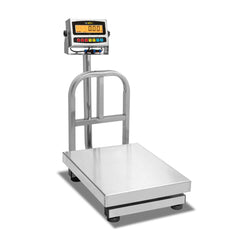 BÁSCULA PLATAFORMA RHINO BAPAG-200+I-PAG | Báscula Plataforma a Prueba de Agua | 200 KG | Acero Inoxidable | Carnicerías Pollerías Fruterías