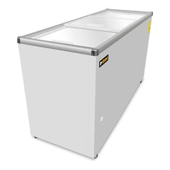 CONGELADOR RHINO CONGECRI-12P | Congelador Horizontal Tapa de Cristal Plano | Capacidad 12 Pies³ / 265 L | Temperatura -24°C a 5°C | Supermercado Heladería Tienda de Conveniencia