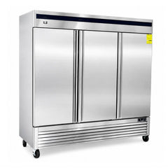 CONGELADOR CRT 200-001-022 CVC713P | Congelador Vertical | 3 Puertas Sólidas | 71 Pies Cúbicos | Acero Inoxidable | Carniceria Paleteria Restaurante
