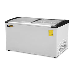 CONGELADOR RHINO CONGECRI-10C | Congelador Tapa de Cristal Curva | Capacidad: 9.2 ft3 / 283 L | Paleterías Cafeterías Tiendas de Conveniencia