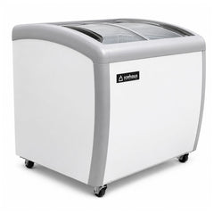 CONGELADOR ICEHAUS CHPC-260 | Enfriador y Congelador Paletero Horizontal | Puerta de Cristal Curva | 9 Pies Cúbicos (260 L) | Paletería Heladería