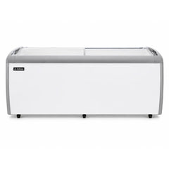 CONGELADOR ICEHAUS CHPC-560 | Enfriador y Congelador Paletero Horizontal | Puerta de Cristal Curva | 19.5 Pies Cúbicos (560 L) | Paletería Heladería