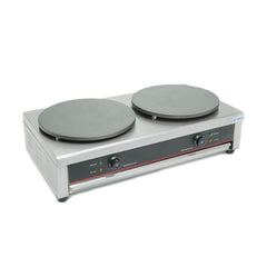 CREPERA MIGSA EM-2 | Crepera Doble Teflon Termostato | Electrica | Acero Inoxidable | Crepas Dulces Saladas