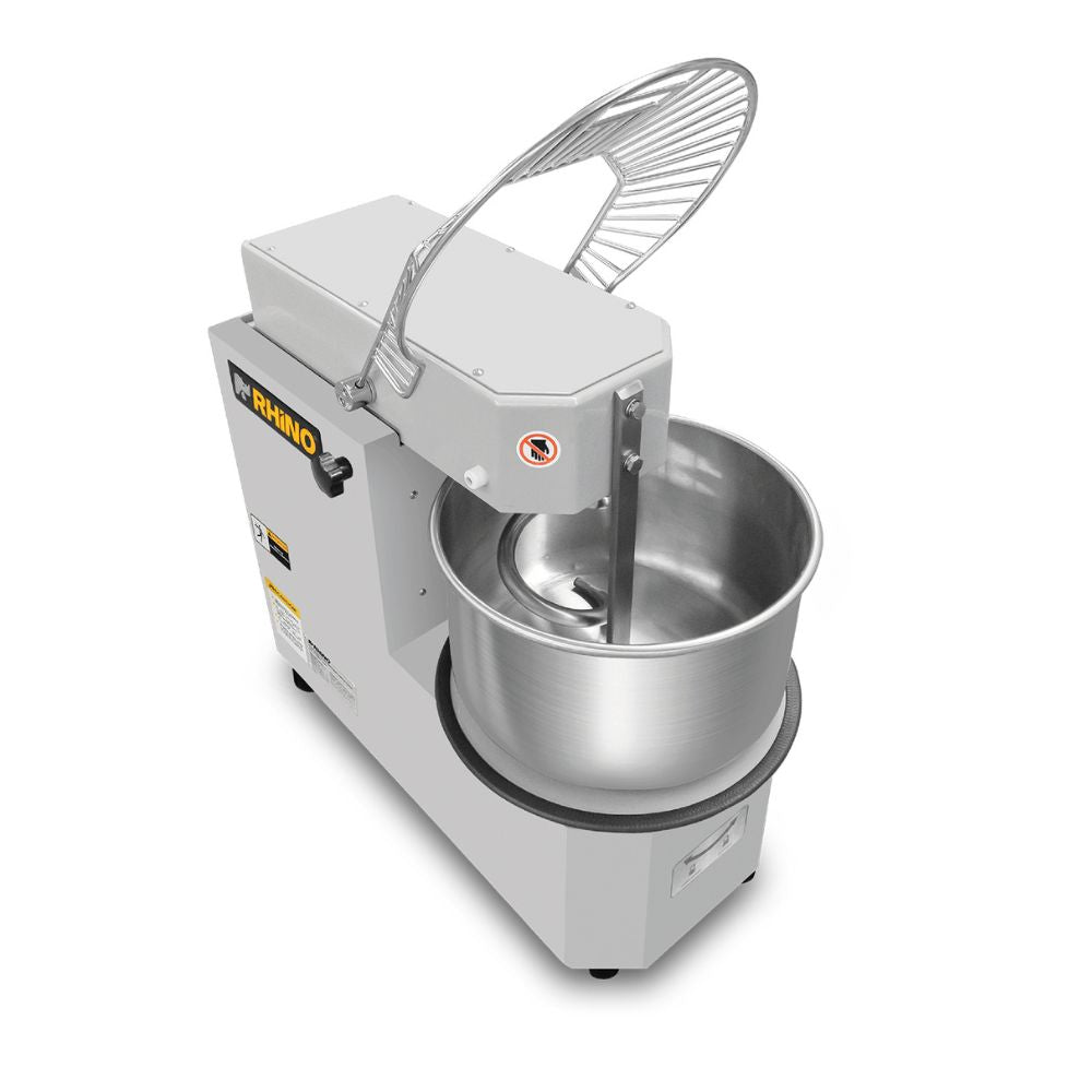 AMASADORA RHINO AMASA-20PRO | Amasadora de Procesamiento Prolongado | 2 Velocidades | Capacidad de Tazón: 20 L | Panadería Cocina Industrial Restaurante