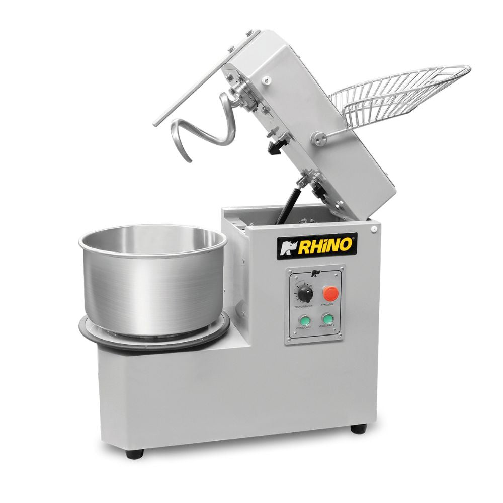 AMASADORA RHINO AMASA-20PRO | Amasadora de Procesamiento Prolongado | 2 Velocidades | Capacidad de Tazón: 20 L | Panadería Cocina Industrial Restaurante