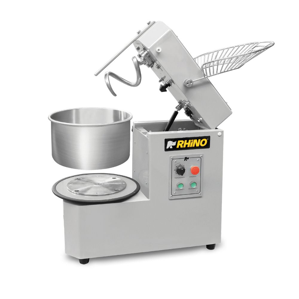 AMASADORA RHINO AMASA-20PRO | Amasadora de Procesamiento Prolongado | 2 Velocidades | Capacidad de Tazón: 20 L | Panadería Cocina Industrial Restaurante
