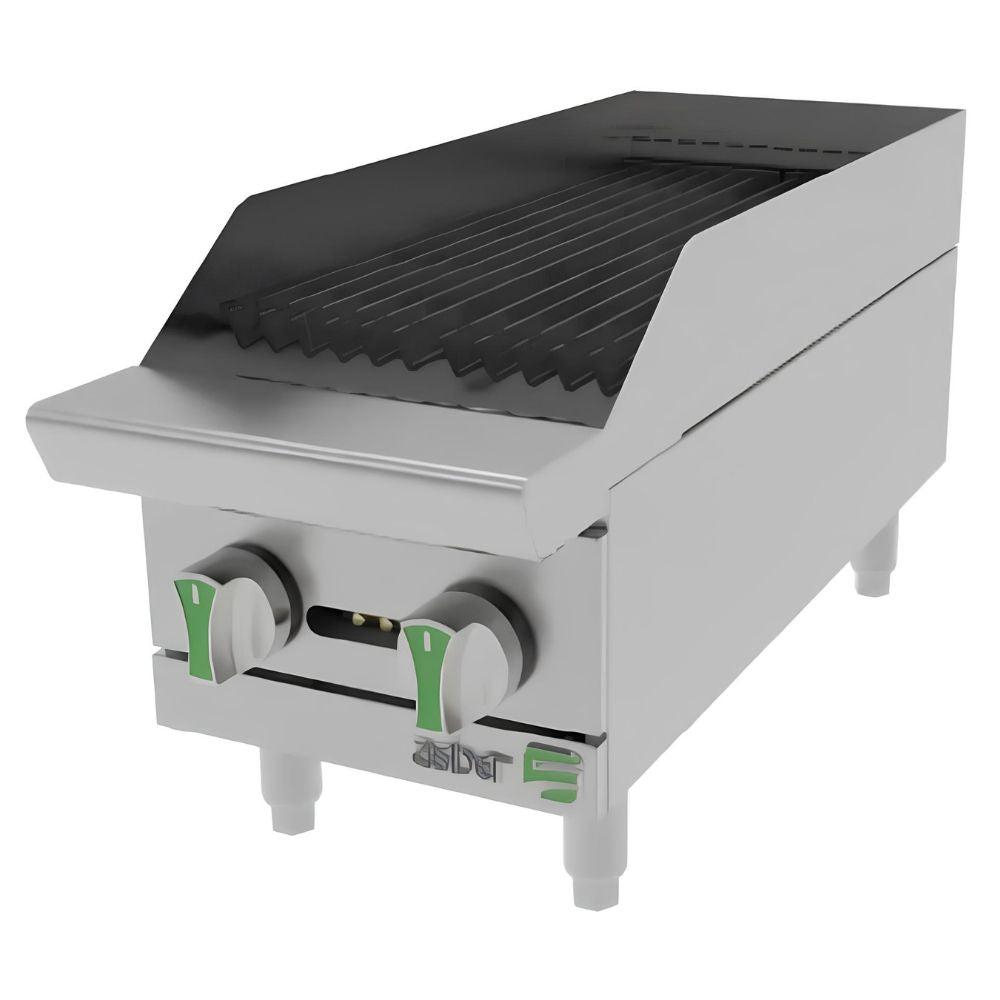 ASADOR ASBER AERB 12 EM | Gas | 2 Quemadores | Acero Inoxidable | Restaurante Cafetería Cocina Industrial