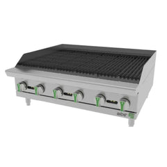 ASADOR ASBER AERB 36 EM | Gas | 6 Quemadores | Acero Inoxidable | Restaurante Cafetería Cocina Industrial