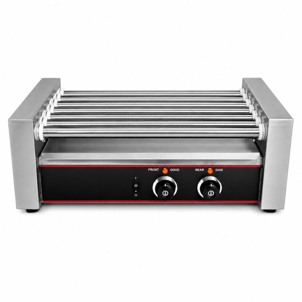 ASADOR DE SALCHICHAS ELÉCTRICO 7 RODILLOS MIGSA HDG7 | Grills | Eléctrico | Acero Inoxidable | Taquería Restaurante Eventos