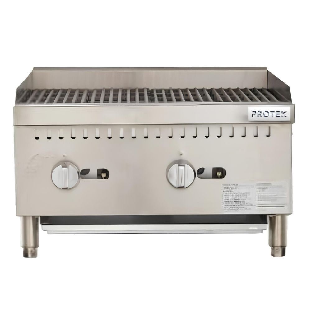 ASADOR PROTEK 1029160 ASP-600G | ASADOR A GAS | 2 Quemadores | Acero Inoxidable | Restaurante Cocina Industrial Fonda
