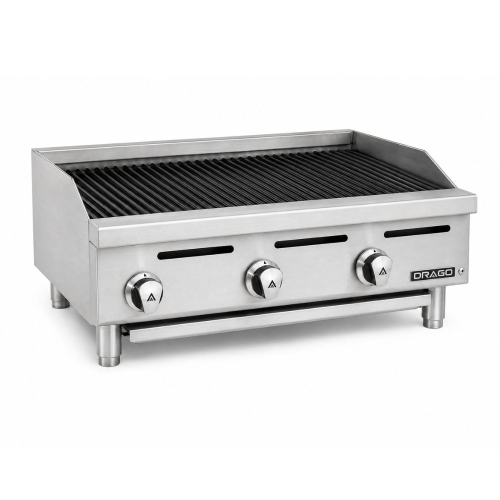 ASADOR DRAGO AG-3R | Asador Radiante | 3 Quemadores | Gas | Restaurante Cocina Industrial Bistró