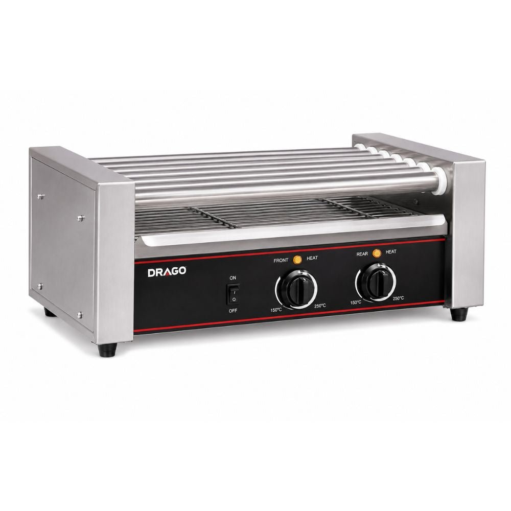 ASADOR DRAGO HD-07 | Rolador para Hot Dogs | 7 Rodillos | para Salchichas Hot Dog