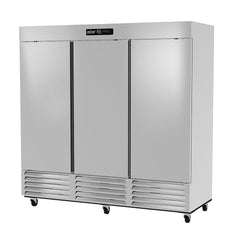CONGELADOR ASBER ARF-72-H | Congelador Vertical | 3 Puertas Solidas | 9 Parrillas | Eléctrico | Acero Inoxidable | Gris | Supermercado Carnicería Bar