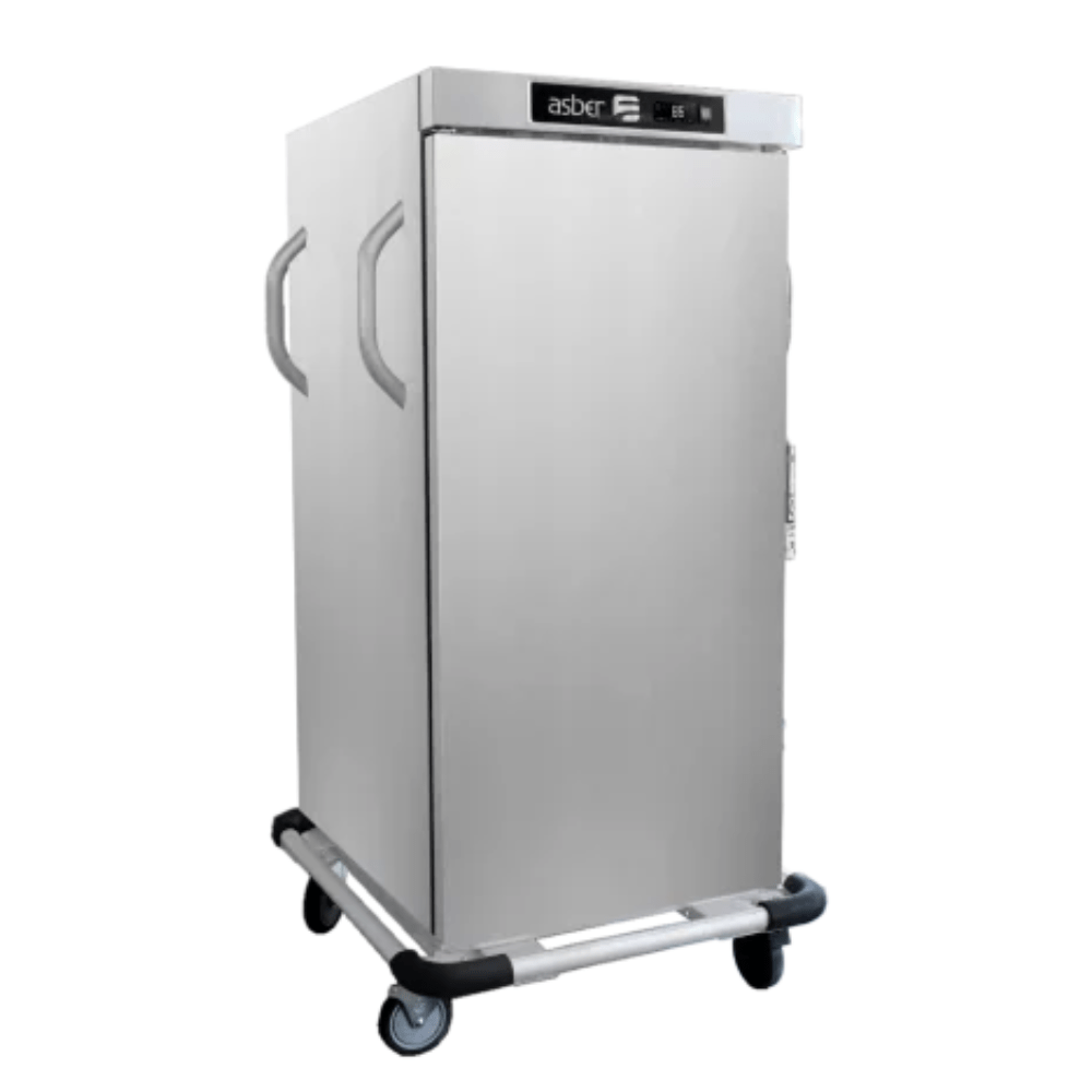 CARRO CALENTON BANQUETERO ASBER CCB-20 220V 50/60Hz | Carro Calenton Banquetero 1 Puerta | 20 Guías | Acero Inoxidable | Banquetes Buffet Servicio Catering