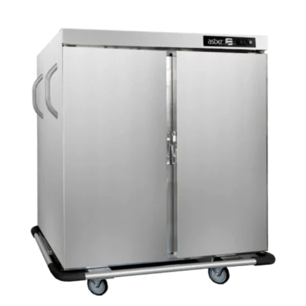CARRO CALENTON BANQUETERO ASBER CCB-40 220V 50/60Hz | Carro Calenton Banquetero 2 Puertas Abatibles | 40 Guías | Acero Inoxidable | Buffet Restaurantes Hostelería