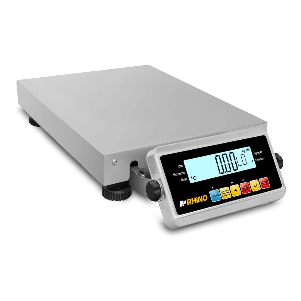 BÁSCULA RHINO BAPAQUE-150 | Báscula Electrónica para Paquetería | Capacidad Máxima 150 kg | Precisión 50 g | Paquetería Logística Almacén