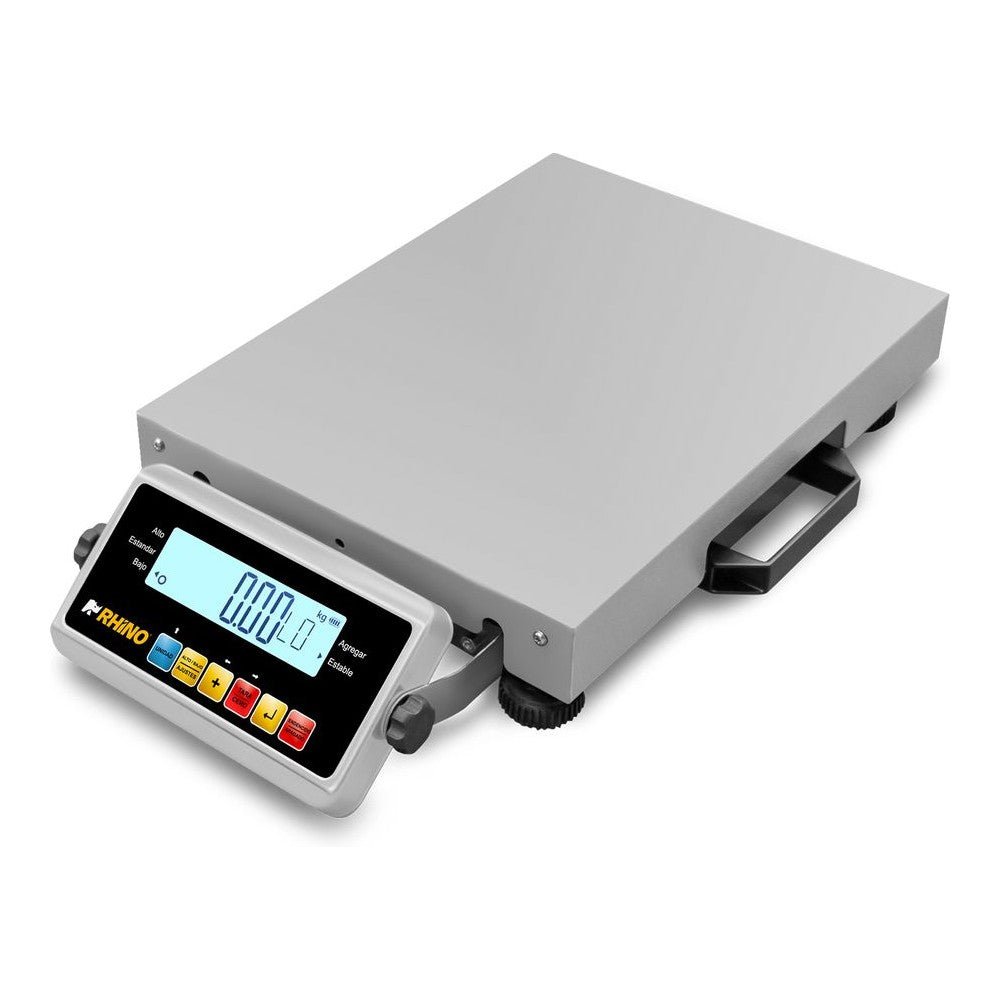 BÁSCULA RHINO BAPAQUE-150 | Báscula Electrónica para Paquetería | Capacidad Máxima 150 kg | Precisión 50 g | Paquetería Logística Almacén
