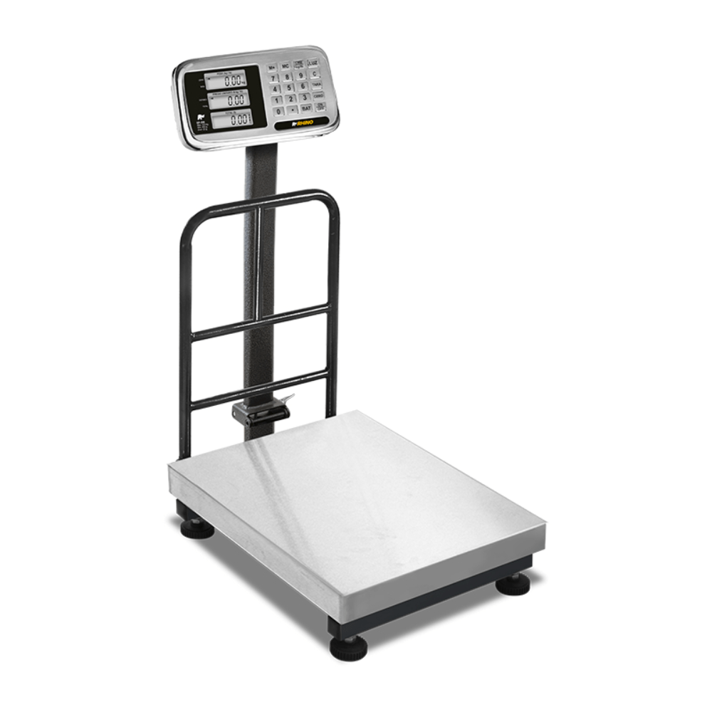 BÁSCULA PLATAFORMA RHINO BP-200 | Báscula Plataforma | 200 Kg | Plegable | Acero Inoxidable | Paquetería Almacen Bodega