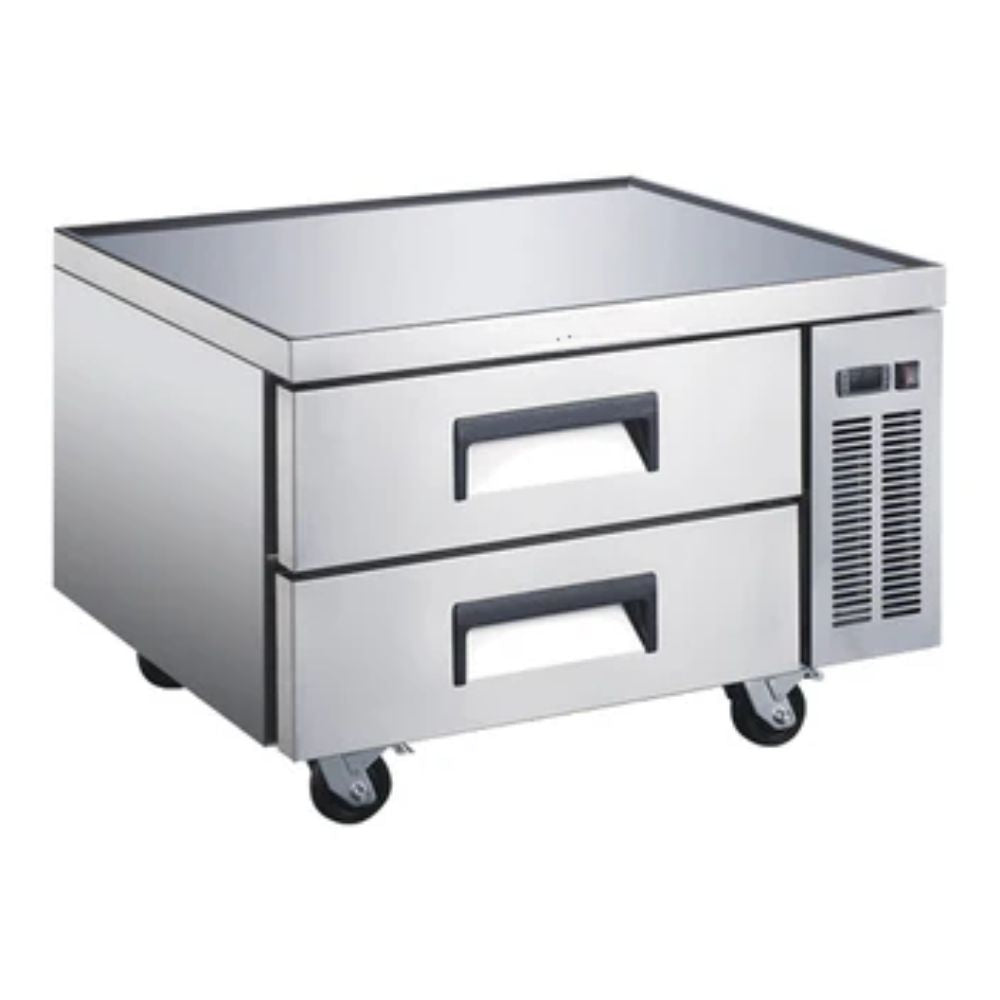 BASE CHEF INTERNATIONAL INT/BC-2C-AI | Mesa Refrigerada Base Chef | 6 Pies Cúbicos | 2 Cajones | Acero Inoxidable | Cocina Industrial Restaurante