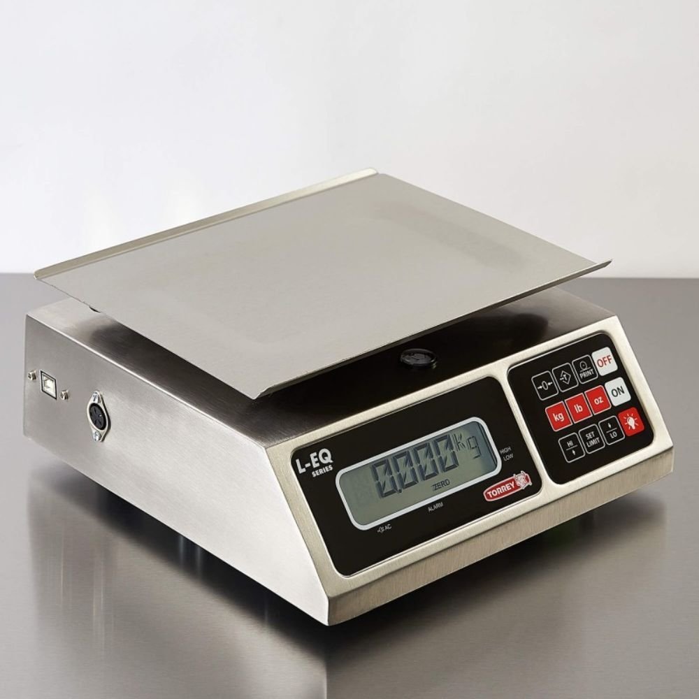 BÁSCULA PORCIONADORA TORREY 0LEQ6-N LEQ | Báscula Porcionadora 6 Kg Pesa Gramo por Gramo | Batería Recargable | Restaurante Comercio