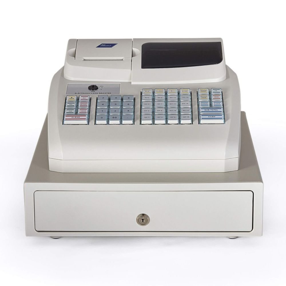 CAJA REGISTRADORA BLAZER ER-200 | Caja Registradora Impresión Térmica | Cajón con Llave de Seguridad | Plástico Rígido | para Tiendas Abarrotes Comercios