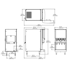 DISPENSADOR BUNN JDF-4S Silver Series 37300.0000 | Sistema de Bebidas Frías | para 4 Sabores | Restaurante Desayunador