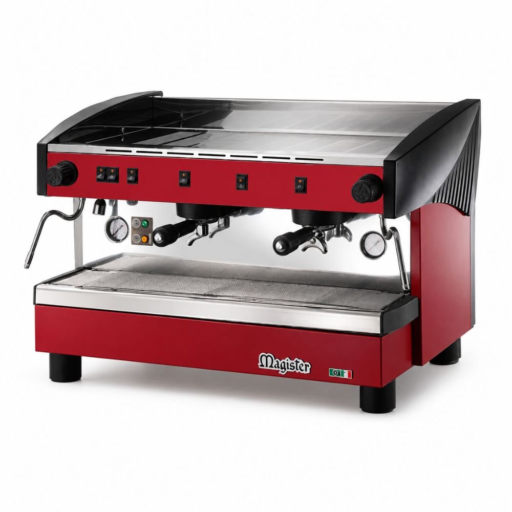 CAFETERA EXPRESS SEMIAUTOMÁTICA 2 GRUPOS MAGISTER STILO MS100 | Percoladoras | Eléctrico | Acero Inoxidable | Cafetería Restaurante Oficina
