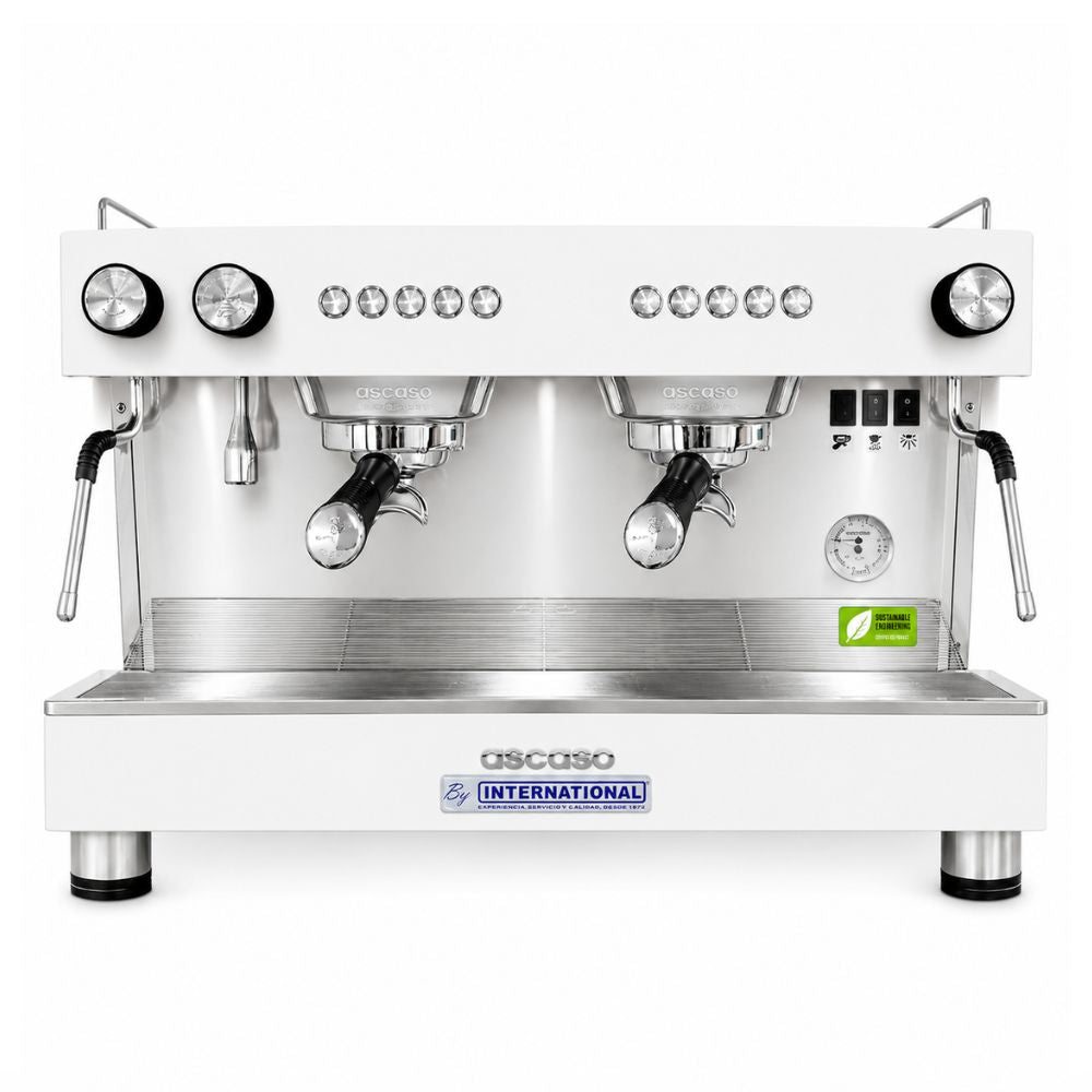 CAFETERA INTERNATIONAL T ZERO 2G WHITE BT.100 | Cafetera Española Barista | Multigrupos | Capacidad Caldera Vapor 8.5 L | Cafetería Bistro Gourmet