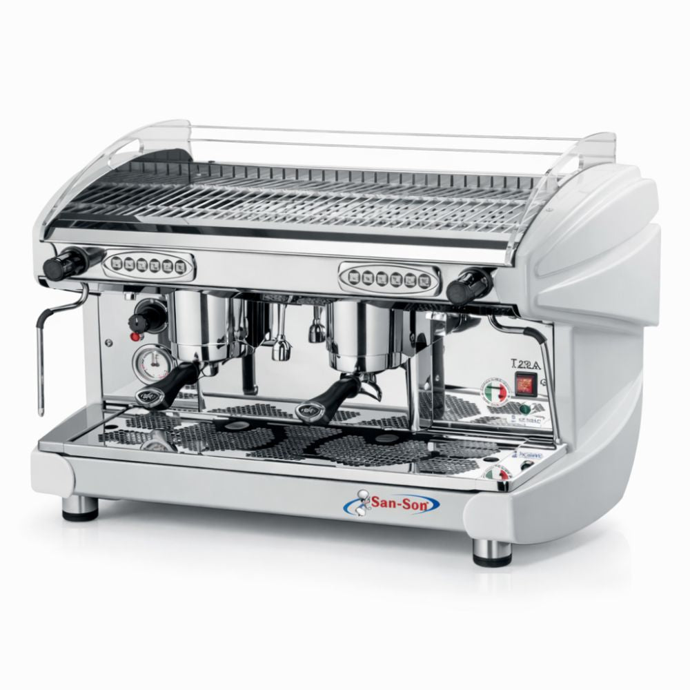 CAFETERA SAN SON LIRA 2G E | Cafetera Italiana Electrónica Programable | 2 Grupos Profesionales | Caldera de Latón de 11 Lts | Cafetería Restaurante Hotel Negocio