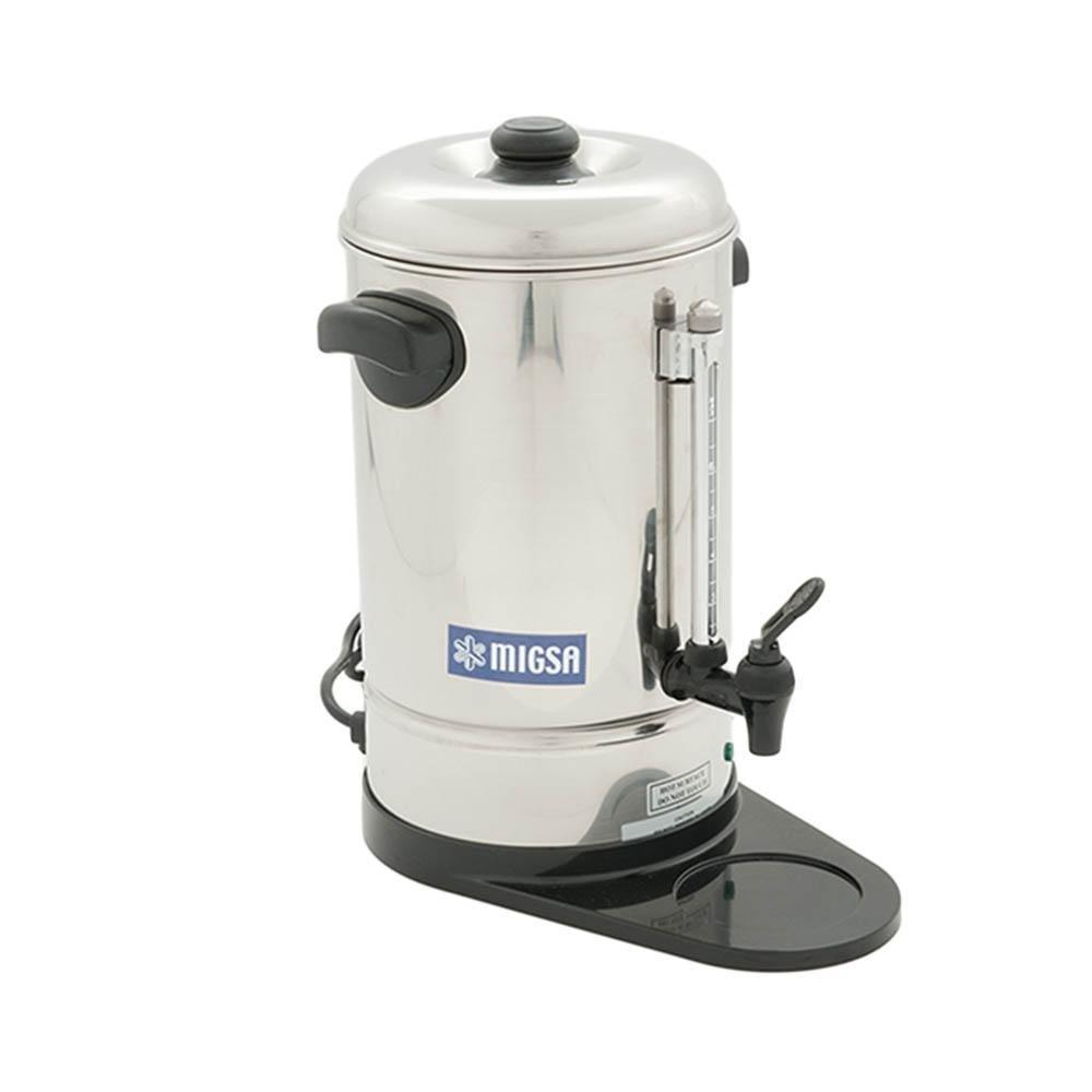 CAFETERA MIGSA CP-06 | Cafetera Percoladora Secretarial 6 Lts | 36 Tazas | Acero Inoxidable | Cafetería Oficina