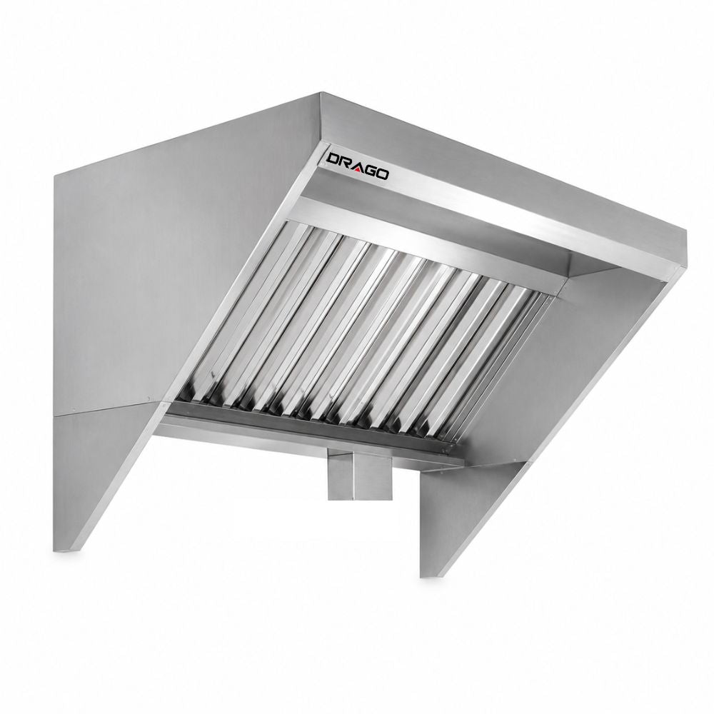 CAMPANA DRAGO MC-04-00 | Campana Backshelf | 4 Pies Cúbicos | Frente 122 cm | Acero Inoxidable | Cocina Industrial Restaurante