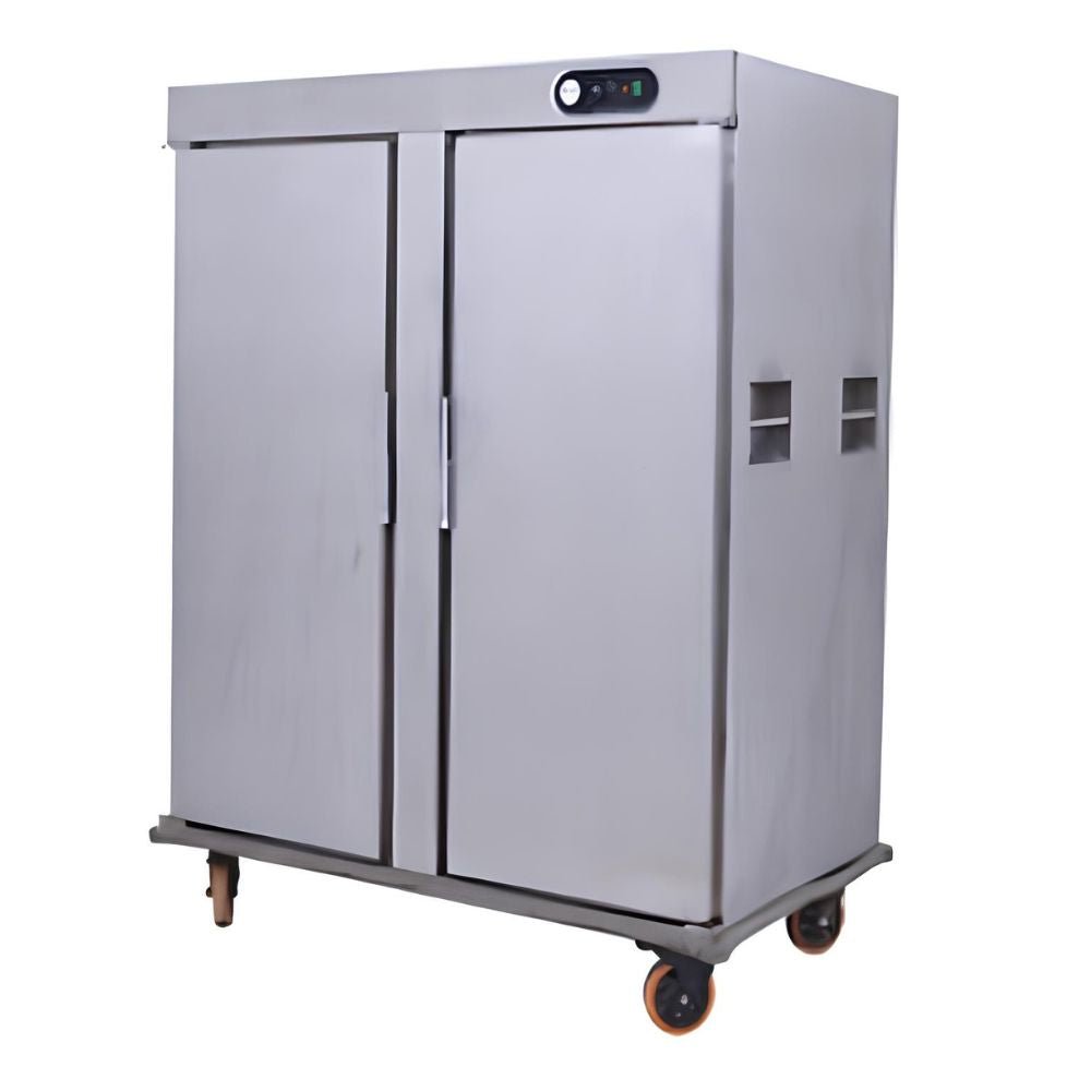 CARRO CALENTON MIGSA HW-22-21 | Carro Calenton 2 Puertas Abatibles | 22 Parrillas | Acero Inoxidable | Alimentos Platillos Calientes