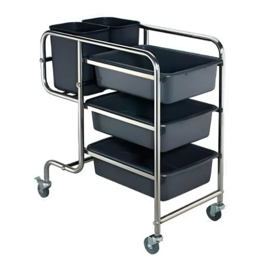 CARRO RECOLECTOR DE LOZA MIGSA RTC-5B | Carro Recolector de Loza 3 Niveles y Un Extra | Acero Inoxidable | Cocina Industrial Profesional