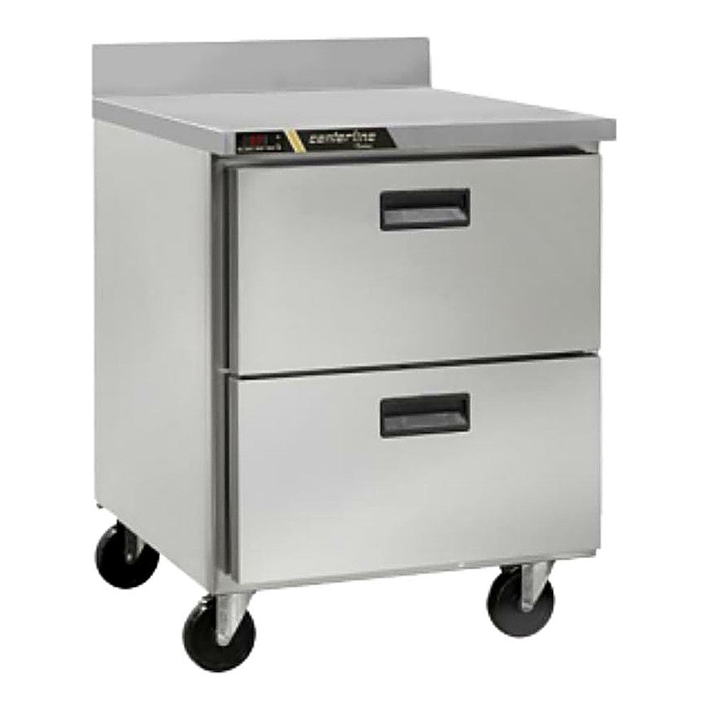 CONGELADOR CENTERLINE CLUC-27F-DW-WT | Congelador Bajo Barra Mesa Trabajo | 6.5 Pies Cúbicos | 2 Cajones | Acero Inoxidable | Restaurante Cafetería Bar
