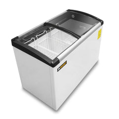 CONGELADOR RHINO CONGECRI-10C | Congelador Tapa de Cristal Curva | Capacidad: 9.2 ft3 / 283 L | Paleterías Cafeterías Tiendas de Conveniencia
