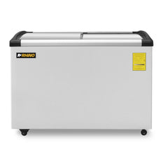 CONGELADOR RHINO CONGECRI-10C | Congelador Tapa de Cristal Curva | Capacidad: 9.2 ft3 / 283 L | Paleterías Cafeterías Tiendas de Conveniencia