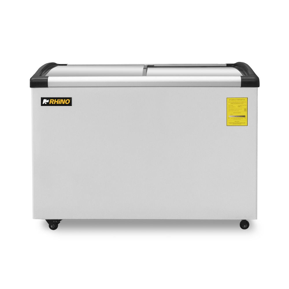 CONGELADOR RHINO CONGECRI-7C | Congelador Tapa de Cristal Curva | Capacidad: 7 ft3 / 190 L | Paleterías Cafeterías Tiendas de Conveniencia