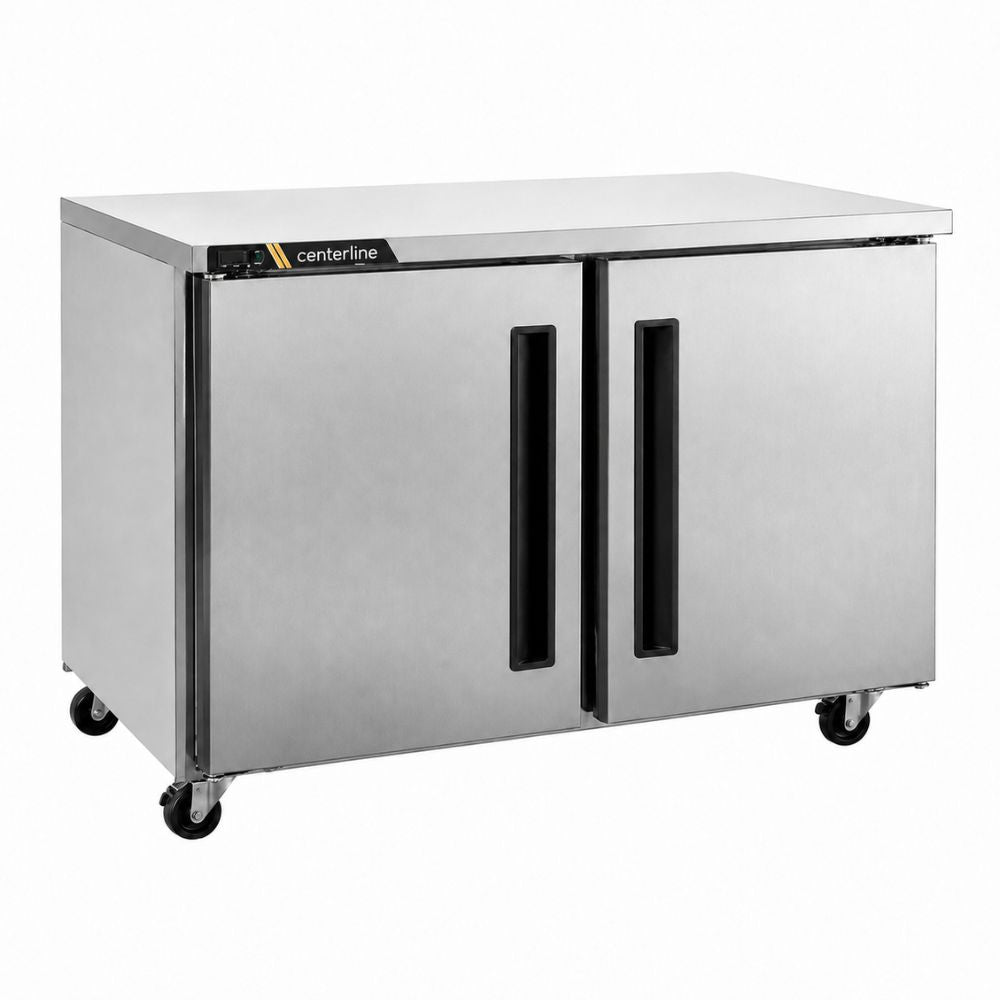 CONGELADOR CENTERLINE CLUC-36F-SD-LR | Congelador Bajo Barra | 2 Puertas Sólidas | 9 Pies Cúbicos | Acero Inoxidable | Restaurante Cafetería Bar