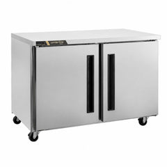 CONGELADOR CENTERLINE CLUC-48F-SD-RR | Congelador Bajo Barra | 2 Puertas Sólidas | 13.28 Pies Cúbicos | Acero Inoxidable | Restaurante Cafetería Bar