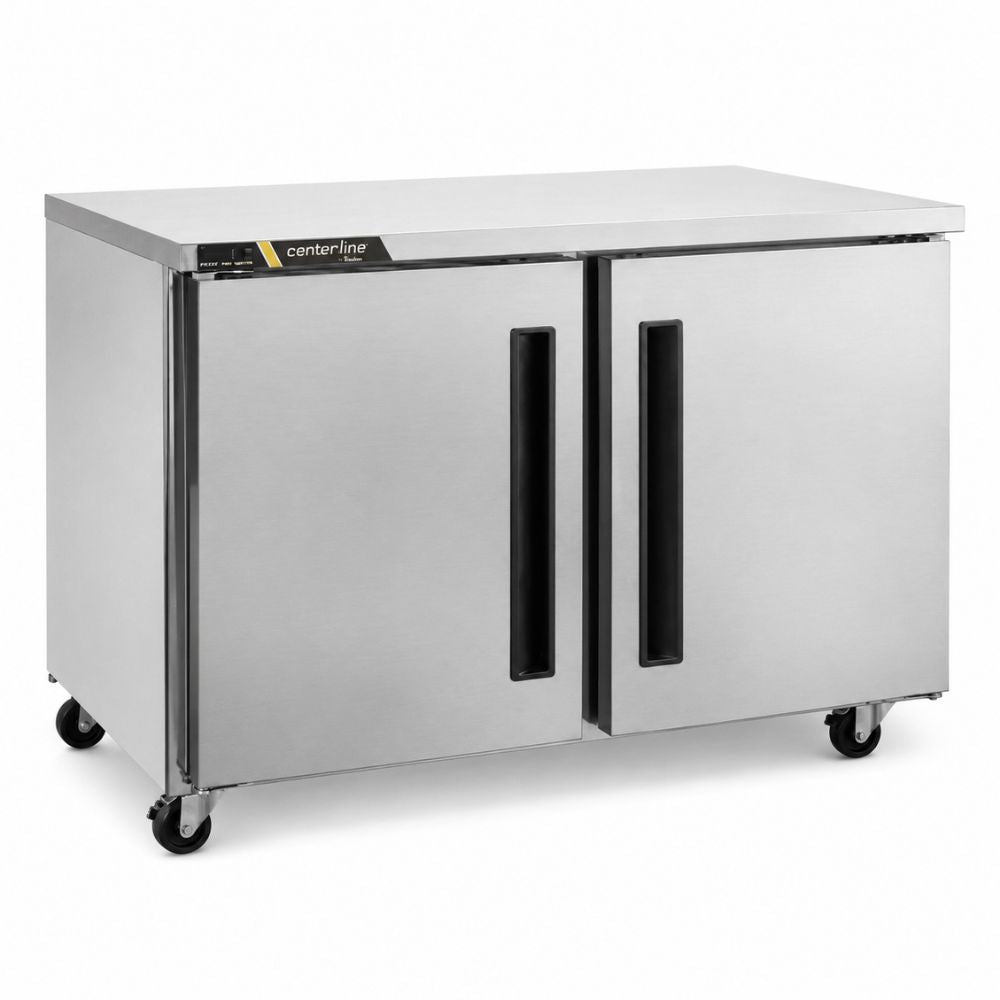 CONGELADOR CENTERLINE CLUC-60F-SD-LL | Congelador Bajo Barra | 2 Puertas Sólidas | 16.94 Pies Cúbicos | Acero Inoxidable | Restaurante Cafetería Bar