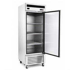 CONGELADOR CRT 200-001-013 CVC211P | Congelador Vertical | 21 Pies Cúbicos | 1 Puerta Sólida | Acero Inoxidable | Cocina Industrial Carnicería Restaurante