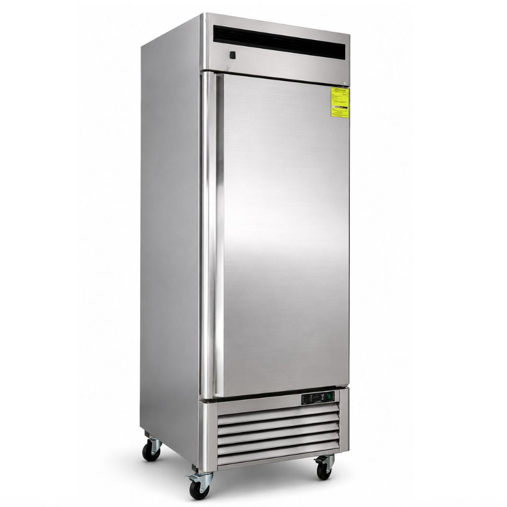 CONGELADOR CRT 200-001-013 CVC211P | Congelador Vertical | 21 Pies Cúbicos | 1 Puerta Sólida | Acero Inoxidable | Cocina Industrial Carnicería Restaurante