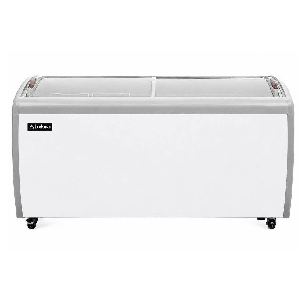 CONGELADOR ICEHAUS CHPC-460 | Enfriador y Congelador Paletero Horizontal | Puerta de Cristal Curva | 16 Pies Cúbicos (460 L) | Negocio Paletería Heladería