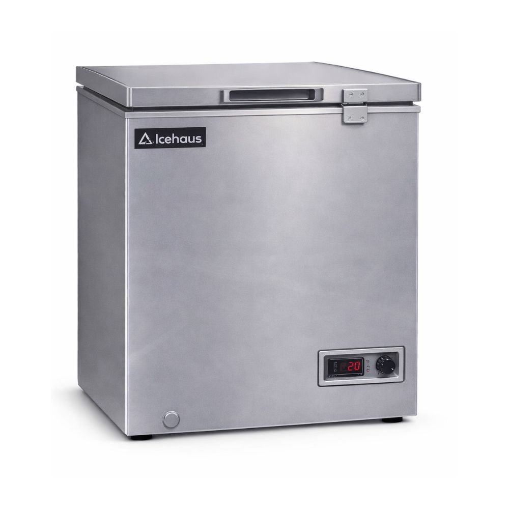CONGELADOR ICEHAUS CTC - 05-G | Congelador y Refrigerador Horizontal Gris | 1 Tapa de Cofre | 5 Pies Cúbicos | Pescadería Heladería Cafetería