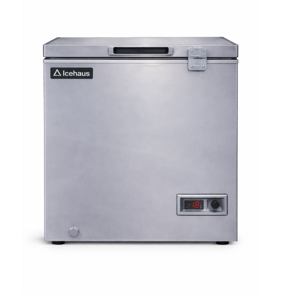 CONGELADOR ICEHAUS CTC - 05-G | Congelador y Refrigerador Horizontal Gris | 1 Tapa de Cofre | 5 Pies Cúbicos | Pescadería Heladería Cafetería