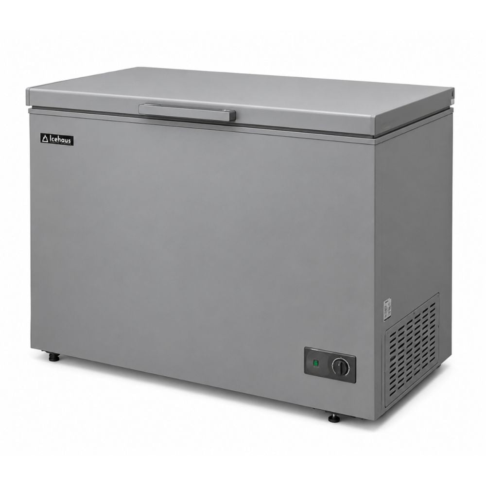 CONGELADOR ICEHAUS CTC - 10G | Congelador y Refrigerador Horizontal Gris | 1 Tapa de Cofre | 10 Pies Cúbicos | Pescadería Heladería Carnicería