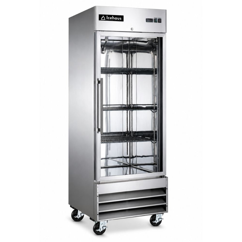 CONGELADOR ICEHAUS CV-1PC-SS-01 | Congelador Vertical | 1 Puerta Cristal | Capacidad 21 Pies Cúbicos | Temperatura: -7° ~ 0°F | Restaurante Cocina Industrial