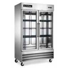 CONGELADOR ICEHAUS CV-2PC-SS-01 | Congelador Vertical | 2 Puertas Cristal | Capacidad 41 Pies Cúbicos | Temperatura: -7° ~ 0°F | Restaurante Cocina Industrial