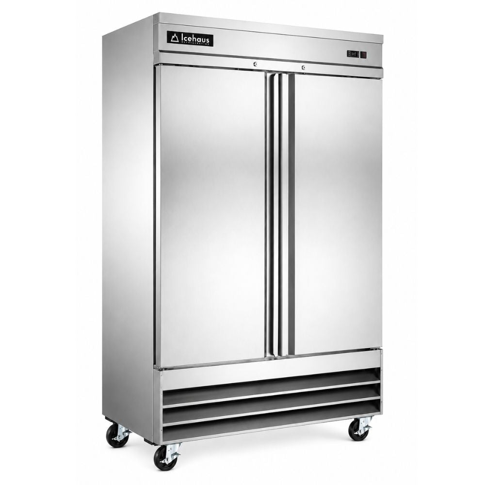 CONGELADOR ICEHAUS CV-2PS-SS-01 | Congelador Vertical | 2 Puertas Sólidas | Capacidad 41 Pies Cúbicos | Temperatura: -7° ~ 0°F | Restaurante Cocina Industrial