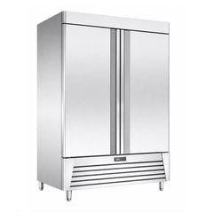 CONGELADOR MIGSA UR-54F-2 | Congelador Vertical | 2 Puertas Sólidas | 47 Pies Cúbicos | Acero Inoxidable | Conservacion de Alimentos